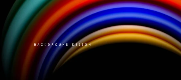 Regenboog Kleur Golflijnen Zwart Techno Zakelijke Abstracte Achtergrond Voor Posters — Stockvector