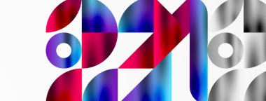 Büyüleyici bir geometrik mozaik desen içinde üçgenlerin, çizgilerin ve dairesel elementlerin sanatsal düzenlenmesi, görsel olarak dinamik ve büyüleyici bir bileşim sunar.