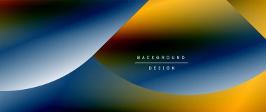 Posterler, kapaklar, afişler, broşürler, web siteleri için parlak renk çemberi ve yuvarlak element minimal geometrik soyut arkaplan