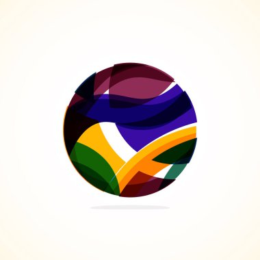 Soyut çember logosu - minimalist amblem, zamansız ve evrensel daire şekli. Benzersiz logo markaların ve kavramların aralığını temsil ediyor, basitliği ve yaratıcılığı tek ve ikonik bir resimde özetliyor