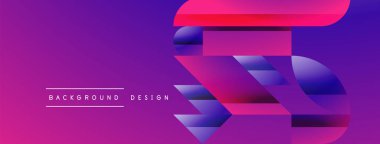 Basit geometrik formlar - dinamik geometrik soyut arkaplan. Duvar kağıdı, afiş, arkaplan, iniş sayfası, duvar sanatı, davetiye, baskılar, posterler için görsel senfoni