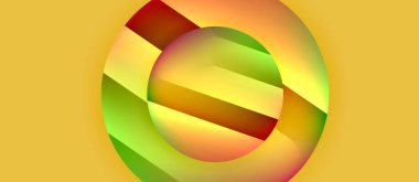 Parlak metal parlayan daireler geometrik arka plan. Asgari soyut kompozisyon. Duvar kağıdı, bayrak, arkaplan, kart, kitap illüstrasyonu için vektör illüstrasyonu, iniş sayfası