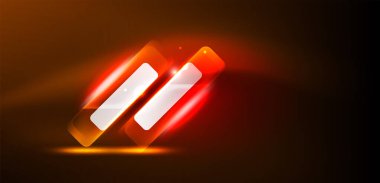 Neon parıldayan tekno çizgiler ve oklar, yüksek teknolojili soyut arkaplan şablonu