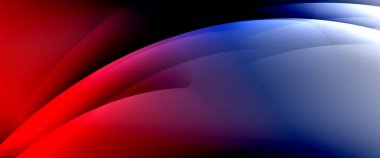 Değişken renk arkaplanındaki dinamik dalgalar. Duvar kağıdı, bayrak, arkaplan, kart, kitap illüstrasyonu için vektör illüstrasyonu, iniş sayfası