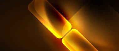 Metin veya ürün sunumu için neon cam şekilleri geometrik arkaplan. Duvar kağıdı, bayrak, arkaplan, kart, kitap illüstrasyonu için vektör illüstrasyonu, iniş sayfası