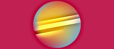 Parlak metal parlayan daireler geometrik arka plan. Asgari soyut kompozisyon. Duvar kağıdı, bayrak, arkaplan, kart, kitap illüstrasyonu için vektör illüstrasyonu, iniş sayfası