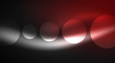 Parlak Işık Neon Baloncuk Çemberleri. Duvar kağıdı, bayrak, arkaplan, kart, kitap illüstrasyonu için vektör illüstrasyonu, iniş sayfası