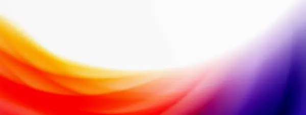 Colore Arcobaleno Seta Sfocata Linea Ondulata Sfondo Bianco Lussuosamente Vibrante — Vettoriale Stock