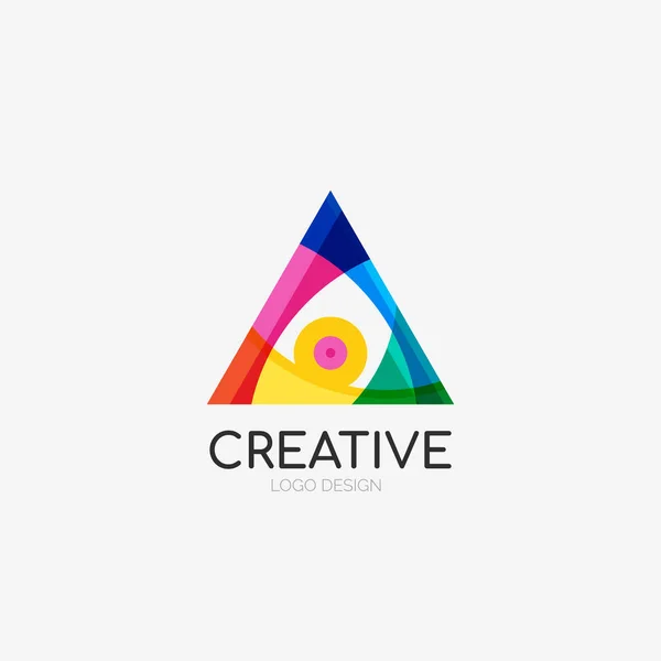 Triangle Abstract Logo Business Emblem Icon — Stock Vector