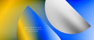 Daireler ve eğimli yuvarlak şekiller. Asgari soyut arkaplan, yuvarlak geometrik şekiller, temiz ve yapılandırılmış tasarım