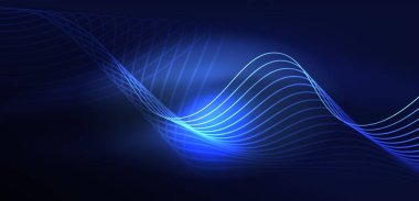 Soyut arkaplan neon dalgası. Duvar kağıdı, afiş, arkaplan, iniş sayfası, duvar resimleri, davetiyeler, posterler için yüksek teknoloji tasarımı