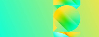 Serene gradyan şablonu. Çemberler ve üçgenler minimalist mükemmellikte karışıyor. Biçim ve renklerin nazik bir şekilde birleşmesi dengeli ama büyüleyici bir zemin oluşturur, modern karmaşıklığı somutlaştırır.