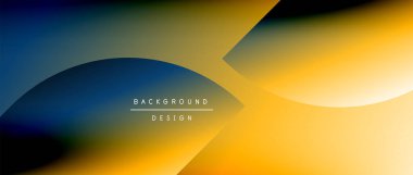 Posterler, kapaklar, afişler, broşürler, web siteleri için parlak renk çemberi ve yuvarlak element minimal geometrik soyut arkaplan