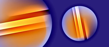 Parlak metal parlayan daireler geometrik arka plan. Asgari soyut kompozisyon. Duvar kağıdı, bayrak, arkaplan, kart, kitap illüstrasyonu için vektör illüstrasyonu, iniş sayfası