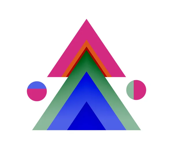 圣诞树 几何三角形新年概念 — 图库矢量图片