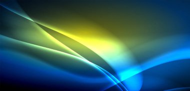 Neon ışıklarının ruhani parıltısında dinamik dalgalar. Hareket akışkanlığı ile neonun ışıl ışıl cazibesini birleştiren kavram, hem canlılığı hem de gelecekteki karmaşıklığı somutlaştıran büyüleyici arka plan.