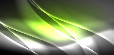 Neon ışıklı dalgalar arka planda dalgalanıyor, ışıltı ve hareketin büyüleyici dansı. Dinamik zemin, enerjinin ve modern estetiğin özünü yakalar