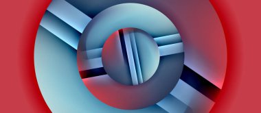 Parlak metal parlayan daireler geometrik arka plan. Asgari soyut kompozisyon. Duvar kağıdı, bayrak, arkaplan, kart, kitap illüstrasyonu için vektör illüstrasyonu, iniş sayfası