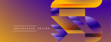 Basit geometrik formlar - dinamik geometrik soyut arkaplan. Duvar kağıdı, afiş, arkaplan, iniş sayfası, duvar sanatı, davetiye, baskılar, posterler için görsel senfoni