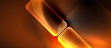 Metin veya ürün sunumu için neon cam şekilleri geometrik arkaplan. Duvar kağıdı, bayrak, arkaplan, kart, kitap illüstrasyonu için vektör illüstrasyonu, iniş sayfası