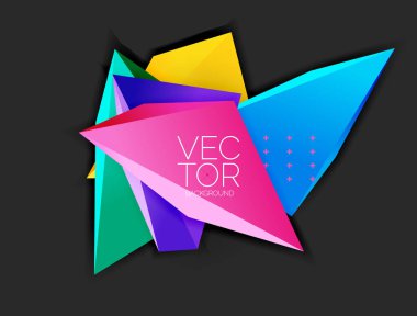 Vektör 3d üçgenler geometrik soyut arkaplan