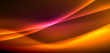 Neon ışıklarının ruhani parıltısında dinamik dalgalar. Hareket akışkanlığı ile neonun ışıl ışıl cazibesini birleştiren kavram, hem canlılığı hem de gelecekteki karmaşıklığı somutlaştıran büyüleyici arka plan.