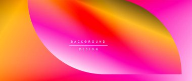 Posterler, kapaklar, afişler, broşürler, web siteleri için parlak renk çemberi ve yuvarlak element minimal geometrik soyut arkaplan