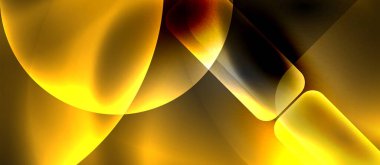 Metin veya ürün sunumu için neon cam şekilleri geometrik arkaplan. Duvar kağıdı, bayrak, arkaplan, kart, kitap illüstrasyonu için vektör illüstrasyonu, iniş sayfası