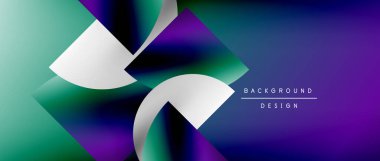 Posterler, kapaklar, afişler, broşürler, web siteleri için parlak renk çemberi ve yuvarlak element minimal geometrik soyut arkaplan