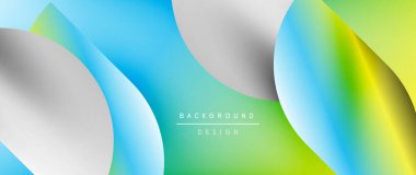 Posterler, kapaklar, afişler, broşürler, web siteleri için parlak renk çemberi ve yuvarlak element minimal geometrik soyut arkaplan