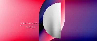 Daireler ve eğimli yuvarlak şekiller. Asgari soyut arkaplan, yuvarlak geometrik şekiller, temiz ve yapılandırılmış tasarım