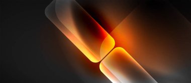 Metin veya ürün sunumu için neon cam şekilleri geometrik arkaplan. Duvar kağıdı, bayrak, arkaplan, kart, kitap illüstrasyonu için vektör illüstrasyonu, iniş sayfası