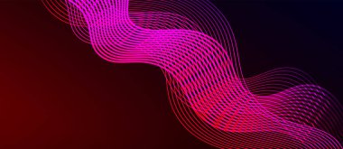 Dinamik dalga geometrik tasarımı. Duvar Kağıdı, Sancak, Arkaplan, Kart, Kitap İllüstrasyonu, İniş Sayfası