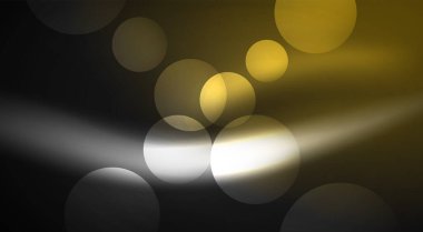 Parlak Işık Neon Baloncuk Çemberleri. Duvar kağıdı, bayrak, arkaplan, kart, kitap illüstrasyonu için vektör illüstrasyonu, iniş sayfası