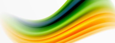 Gökkuşağı rengi ipekten bulanık arka plan beyaz, göz kamaştırıcı bir şekilde canlı arkaplan. Göz kamaştırıcı renk karışımı gökkuşağını, ipeksi ve zarif dalgalı deseni anımsatıyor.