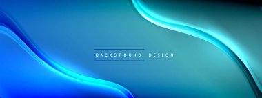 Vektör soyut arkaplan - sıvı gradyan üzerinde sıvı şeffaf kabarcık şekilleri gölgeler ve ışık efektleri