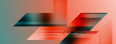 Basit geometrik formlar - dinamik geometrik soyut arkaplan. Duvar kağıdı, afiş, arkaplan, iniş sayfası, duvar sanatı, davetiye, baskılar, posterler için görsel senfoni