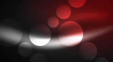 Parlak Işık Neon Baloncuk Çemberleri. Duvar kağıdı, bayrak, arkaplan, kart, kitap illüstrasyonu için vektör illüstrasyonu, iniş sayfası