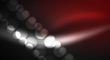 Parlak Işık Neon Baloncuk Çemberleri. Duvar kağıdı, bayrak, arkaplan, kart, kitap illüstrasyonu için vektör illüstrasyonu, iniş sayfası