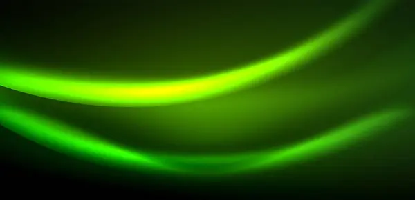 Neon Işıklarının Ruhani Parıltısında Dinamik Dalgalar Hareket Akışkanlığı Ile Neonun — Stok Vektör