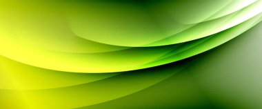 Değişken renk arkaplanındaki dinamik dalgalar. Duvar kağıdı, bayrak, arkaplan, kart, kitap illüstrasyonu için vektör illüstrasyonu, iniş sayfası