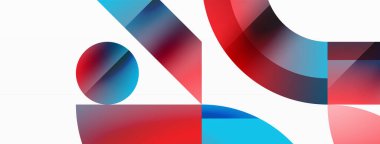 Çeşitli geometrik şekiller, dijital tasarımlar, sunumlar, web sitesi afişleri, sosyal medya paylaşımları için çağdaş tasarım için çok yönlü bir tablo sunarak, asgari soyut bir zemin üzerinde birleşir.