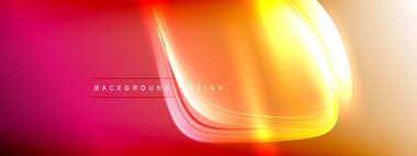 Vektör soyut arkaplan - sıvı gradyan üzerinde sıvı şeffaf kabarcık şekilleri gölgeler ve ışık efektleri