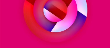 Parlak metal parlayan daireler geometrik arka plan. Asgari soyut kompozisyon. Duvar kağıdı, bayrak, arkaplan, kart, kitap illüstrasyonu için vektör illüstrasyonu, iniş sayfası