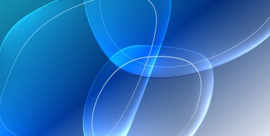 Parlak efektli, şeffaf, akışkan sıvı şekilleri geometrik arka plan. Dalgalı çizgiler yuvarlak. Duvar kağıdı, bayrak, arkaplan, kart, kitap illüstrasyonu için vektör illüstrasyonu, iniş sayfası