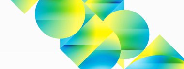 Serene gradyan şablonu. Çemberler ve üçgenler minimalist mükemmellikte karışıyor. Biçim ve renklerin nazik bir şekilde birleşmesi dengeli ama büyüleyici bir zemin oluşturur, modern karmaşıklığı somutlaştırır.