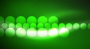 Parlak Işık Neon Baloncuk Çemberleri. Duvar kağıdı, bayrak, arkaplan, kart, kitap illüstrasyonu için vektör illüstrasyonu, iniş sayfası