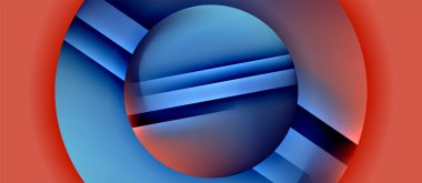 Parlak metal parlayan daireler geometrik arka plan. Asgari soyut kompozisyon. Duvar kağıdı, bayrak, arkaplan, kart, kitap illüstrasyonu için vektör illüstrasyonu, iniş sayfası