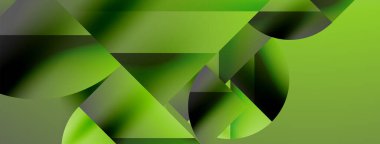 Üçgenler, çizgiler ve yuvarlak şekiller - dinamik geometrik soyut arkaplan. Duvar kağıdı, afiş, arkaplan, iniş sayfası, duvar sanatı, davetiye, baskılar için görsel senfoni