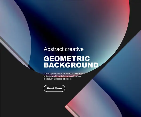 Kulaté Čtvercové Geometrické Abstraktní Pozadí — Stockový vektor